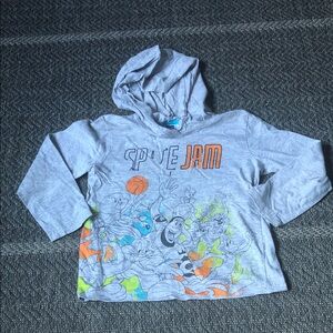 Space Jam Grey Kids' Hooded Graphic Sweatshirt